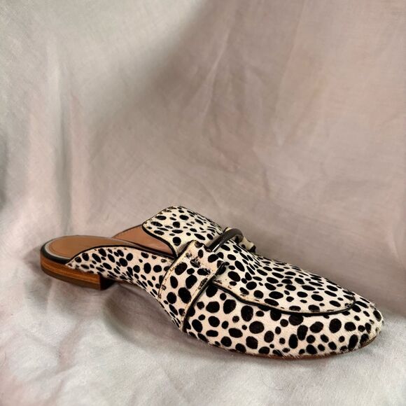 Paolo Shoes - Linea Paolo Leopard Print Slip-On Shoes | Size 7 (US)- Genuine Calf Hair Loafer